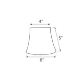 # 30392-X  Bell Shape ClipOn Lamp Shade , Ivory,  4"x6"x5"