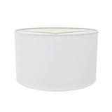 # 31007 Transitional Hardback Drum (Cylinder) Shape Spider Construction Lamp Shade in White Tetoron Cotton Fabric, 17" wide (17" x 17" x 10")