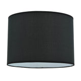 # 31011  Transitional Hardback Drum Shape Spider Construction Lamp Shade in Black Rayon Fabric, 14" wide (14" x 14" x 10")