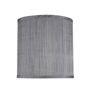 # 31016 Transitional Hardback Drum (Cylinder) Shape Spider Construction Lamp Shade, Grey/Black, 10" wide (10" x 10" x 10")