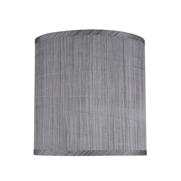 # 31016 Transitional Hardback Drum (Cylinder) Shape Spider Construction Lamp Shade, Grey/Black, 10