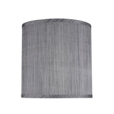 # 31016 Transitional Hardback Drum (Cylinder) Shape Spider Construction Lamp Shade, Grey/Black, 10" wide (10" x 10" x 10")