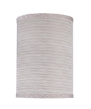 # 31027  Transitional Hardback Drum (Cylinder) Shape Spider Construction Lamp Shade in Striped, 8" wide (8" x 8" x 11")