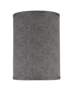 # 31029 Transitional Hardback Drum (Cylinder) Shape Spider Construction Lamp Shade in Grey Fabric, 8" wide (8" x 8" x 11")