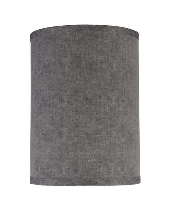 # 31029 Transitional Hardback Drum (Cylinder) Shape Spider Construction Lamp Shade in Grey Fabric, 8