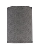 # 31029 Transitional Hardback Drum (Cylinder) Shape Spider Construction Lamp Shade in Grey Fabric, 8" wide (8" x 8" x 11")