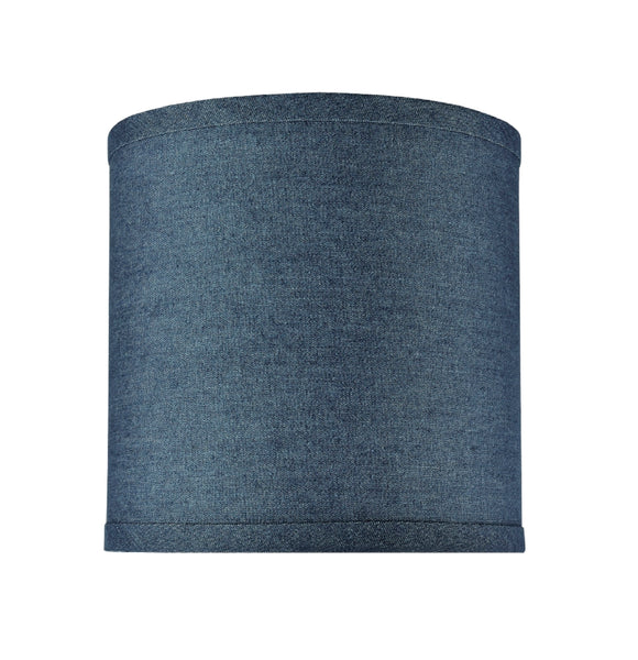 # 31056 Transitional Drum (Cylinder) Shaped Spider Construction Lamp Shade in Washing Blue, 8