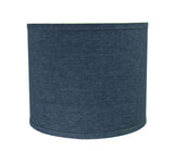 # 31087  Transitional Hardback Drum (Cylinder) Shaped Spider Construction Lamp Shade in Washing Blue, 12" wide (12" x 12" x 10")