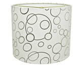 # 31088 Transitional Hardback Drum (Cylinder) Shaped Spider Construction Lamp Shade in White, 12" wide (12" x 12" x 10")