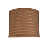 # 31089 Transitional Hardback Drum (Cylinder) Shaped Spider Construction Lamp Shade in Brown, 12" wide (12" x 12" x 10")