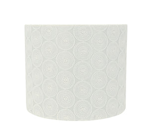 # 31093 Transitional Drum (Cylinder) Shaped Spider Construction Lamp Shade in White, 12" wide (12" x 12" x 10")