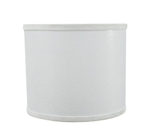 # 31101 Transitional Drum (Cylinder) Shaped Spider Construction Lamp Shade in White, 12" wide (12" x 12" x 10")
