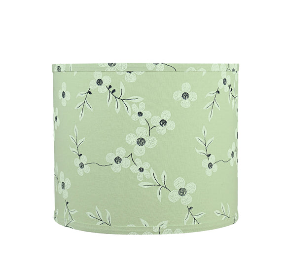 # 31102 Transitional Drum (Cylinder) Shaped Spider Construction Lamp Shade in Light Green, 12