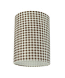 # 31113 Transitional Hardback Drum (Cylinder) Shaped Spider Construction Lamp Shade in Brown, 8" wide (8" x 8" x 11")
