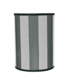 # 31120 Transitional Drum (Cylinder) Shaped Spider Construction Lamp Shade in Hunter Green & White Striped, 8" wide (8" x 8" x 11")
