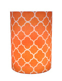 # 31129 Transitional Drum (Cylinder) Shaped Spider Construction Lamp Shade in Orange, 8" wide (8" x 8" x 11")