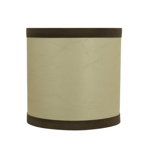 # 31194 Transitional Drum (Cylinder) Shaped Clip-On Construction Lamp Shade in Beige, 5" wide (5" x 5" x 5")
