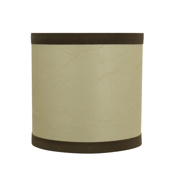 # 31194 Transitional Drum (Cylinder) Shaped Clip-On Construction Lamp Shade in Beige, 5