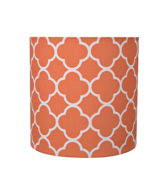 # 31225 Transitional Drum (Cylinder) Shaped Spider Construction Lamp Shade in Orange, 8