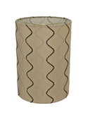 # 31266 Transitional Drum (Cylinder) Shaped Spider Construction Lamp Shade in Yellowish Brown, 8" wide (8" x 8" x 11")