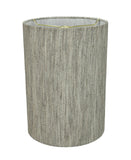 # 31274 Transitional Drum (Cylinder) Shaped Spider Construction Lamp Shade in Light Grey, 8" wide (8" x 8" x 11")
