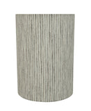 # 31275 Transitional Drum (Cylinder) Shape Spider Construction Lamp Shade in Light Grey, 8" wide (8" x 8" x 11")