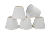 # 32001-X Small Hardback Empire Shape Mini Chandelier Clip-On Lamp Shade, Transitional Design, in Crème, 5" bottom width ( 3" x 5" x 4") Sold in 2, 5, 6 & 9 Packs