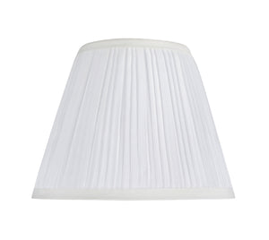 # 32006 Transitional Pleated Empire Shape Spider Construction Lamp Shade in White Tetoron Cotton Fabric, 9" wide (5" x 9" x 7")