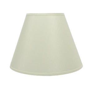# 32007 Transitional Hardback Empire Shape Spider Construction Lamp Shade, Off White Cotton Fabric, 12" wide (6" x 12" x 9")