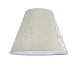 # 32011 Transitional Hardback Empire Shape Spider Construction Lamp Shade in Taupe with Design, 14" wide (7" x 14" x 11")