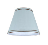 # 32040  Transitional Hardback Empire Shape Spider Construction Lamp Shade in Light Blue Fabric, 9" wide (5" x 9" x 7")