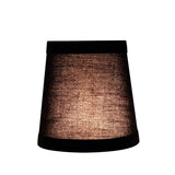 # 32046-X Small Hardback Empire Shape Mini Chandelier Clip-On Lamp Shade, Transitional Design in Black, 4" bottom width (3" x 4" x 4") - Sold in 2, 5, 6 & 9 Packs