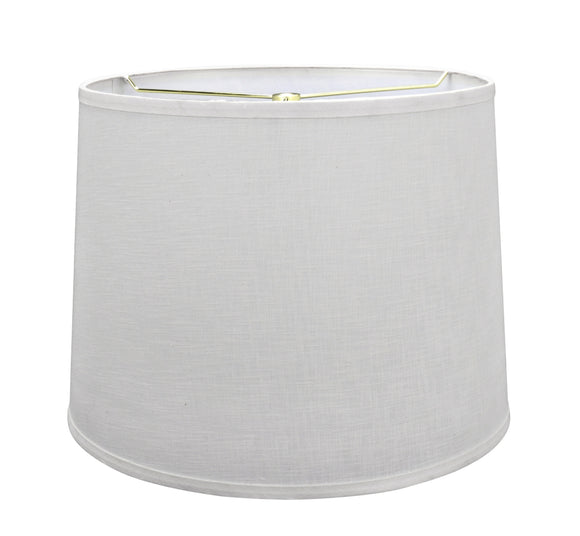 # 32054 Transitional Hardback Drum Shape Spider Construction Lamp Shade in Off White Linen, 16