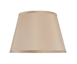 # 32057  Transitional Hardback Empire Shape Spider Construction Lamp Shade in Beige Faux Silk, 13" wide (9" x 13" x 9")