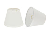 # 32059-X Small Hardback Empire Shape Mini Chandelier Clip-On Lamp Shade Set Pack), Transitional Design in Off White, 5" bottom width (3" x 5" x 4") - Sold in 2, 5, 6 & 9 Packs