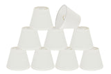# 32059-X Small Hardback Empire Shape Mini Chandelier Clip-On Lamp Shade Set Pack), Transitional Design in Off White, 5" bottom width (3" x 5" x 4") - Sold in 2, 5, 6 & 9 Packs