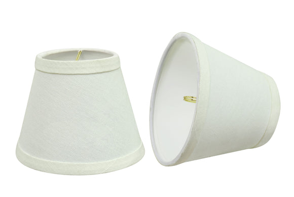 # 32060-X Small Hardback Empire Shape Mini Chandelier Clip-On Lamp Shade, Transitional Design in White, 5