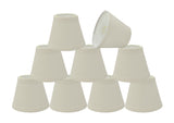 # 32067-X Small Hardback Empire Shape Chandelier Clip-On Lamp Shade Set of 2, 5, 6,and 9, Transitional Design in Off White, 5" bottom width (3" x 5" x 4")