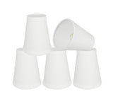 # 32080-X Small Hardback Empire Shape Chandelier Clip-On Lamp Shade Set of 2, 5, 6,and 9, Transitional Design in Off White, 4" bottom width (2.5" x 4" x 5")