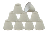 # 32101-X Small Hardback Empire Shape Mini Chandelier Clip-On Lamp Shade, Transitional Design in Light Grey, 6" bottom width (3" x 6" x 5")- Sold in 2, 5, 6 & 9 Packs