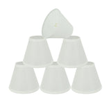 # 32102-X Small Hardback Empire Shape Mini Chandelier Clip-On Lamp Shadeack), Transitional Design in Off White, 6" bottom width (3" x 6" x 5") - Sold in 2, 5, 6 & 9 Packs
