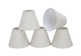 # 32106-X Small Hardback Empire Shape Mini Chandelier Clip-On Lamp Shade, Transitional Design in Flaxen, 6" bottom width (3" x 6" x 5") - Sold in 2, 5, 6 & 9 Packs