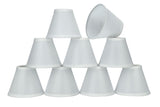 # 32107-X Small Hardback Empire Shape Mini Chandelier Clip-On Lamp Shade, Transitional Design in White, 6" bottom width (3" x 6" x 5") - Sold in 2, 5, 6 & 9 Packs