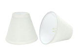 # 32109-X Small Hardback Empire Shape Chandelier Clip-On Lamp Shade Set of 2, 5, 6,and 9, Transitional Design in Eggshell, 6" bottom width (3" x 6" x 5")