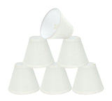# 32109-X Small Hardback Empire Shape Chandelier Clip-On Lamp Shade Set of 2, 5, 6,and 9, Transitional Design in Eggshell, 6" bottom width (3" x 6" x 5")