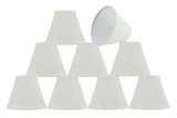 # 32110-X Small Hardback Empire Shape Chandelier Clip-On Lamp Shade Set of 2, 5, 6,and 9, Transitional Design in Off White, 6" bottom width (3" x 6" x 5")