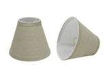 # 32112-X Small Hardback Empire Shape Chandelier Clip-On Lamp Shade Set of 2, 5, 6,and 9, Transitional Design in Khaki, 6" bottom width (3" x 6" x 5")