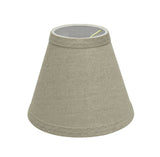 # 32112-X Small Hardback Empire Shape Chandelier Clip-On Lamp Shade Set of 2, 5, 6,and 9, Transitional Design in Khaki, 6" bottom width (3" x 6" x 5")