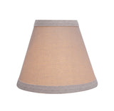 # 32112-X Small Hardback Empire Shape Chandelier Clip-On Lamp Shade Set of 2, 5, 6,and 9, Transitional Design in Khaki, 6" bottom width (3" x 6" x 5")