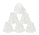 # 32113-X Small Hardback Empire Shape Chandelier Clip-On Lamp Shade Set of 2, 5, 6,and 9, Transitional Design in White, 6" bottom width (3" x 6" x 5")